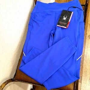 Brand New Spyder Active Leggings 4-way stretch fabric, quick dry cell pocket!